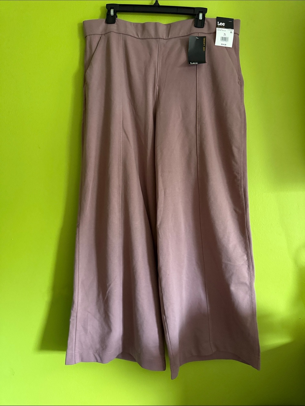 NWT Lee Women's Wide Leg Stretch Mauve Trousers Pants Size XL